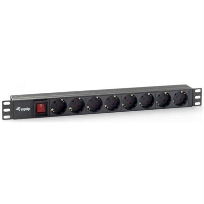 Régua 8 Tomadas para Rack 1U - Preto