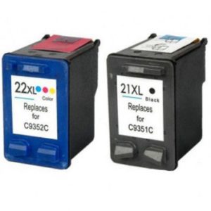 Conjunto 2 Tinteiros Compatíveis HP 21 / 22 XL