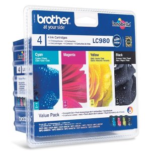 '- Conjunto 4 Tinteiros Brother Originais LC980 (LC980VALBP)