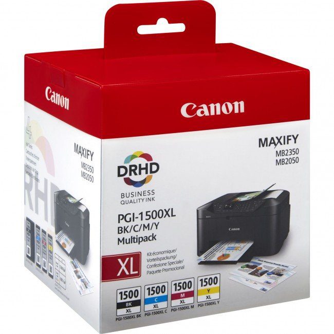 Conjunto 4 Tinteiros Canon Maxify PGI-1500 XL Original (9182B004)