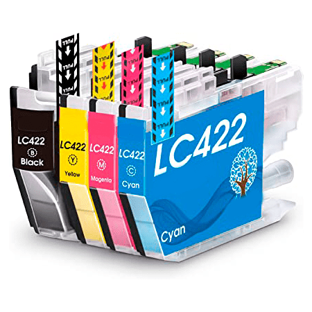 Conjunto 4 Tinteiros Compatíveis Brother LC422 XL