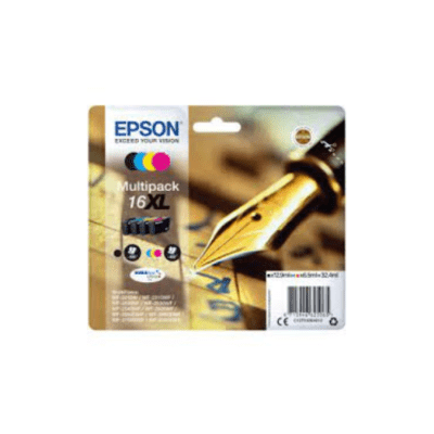 Conjunto 4 Tinteiros Epson 16 XL Original Série Caneta e Palavras Cruzadas (C13T16364012)