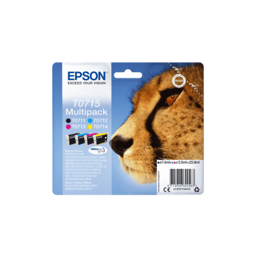 Conjunto 4 Tinteiros Epson T0715 Original Série Chita (C13T07154020)
