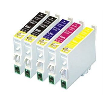 Conjunto 5 Tinteiros Epson T1281 T1282 T1283 T1284 Compatíveis