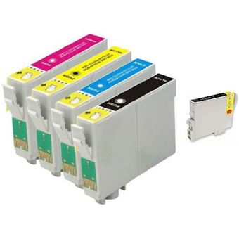 Conjunto 5 Tinteiros Epson T1291 T1292 T1293 T1294 Compatíveis