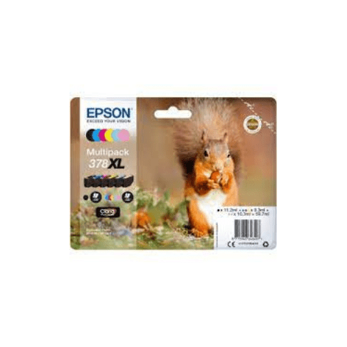 Conjunto 6 Tinteiros Epson 378 XL Originais Série Esquilo (C13T37984010)