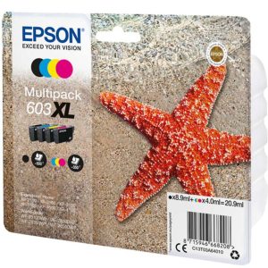 Multipack 4 Tinteiros Epson 603 XL Originais (C13T03A64010)