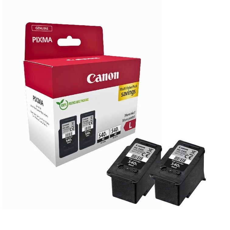 Pack 2 Tinteiros Canon PG-540L Pretos Originais