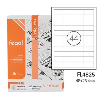 Etiqueta Fegol Label A4 48X25,4MM Branca