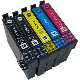 Conjunto 5 Tinteiros Epson 16 XL Compatíveis