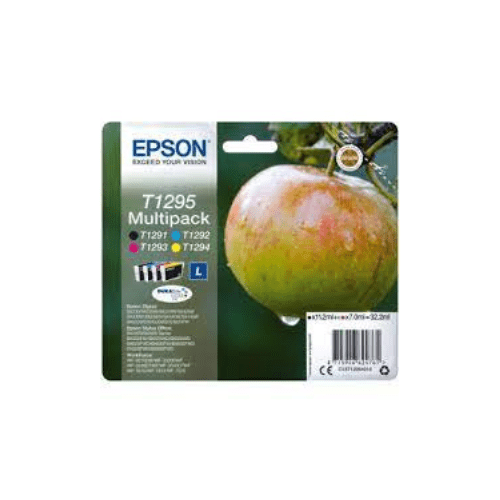 Conjunto 4 Tinteiros Epson T1295 Original Série Maça (C13T12954012)