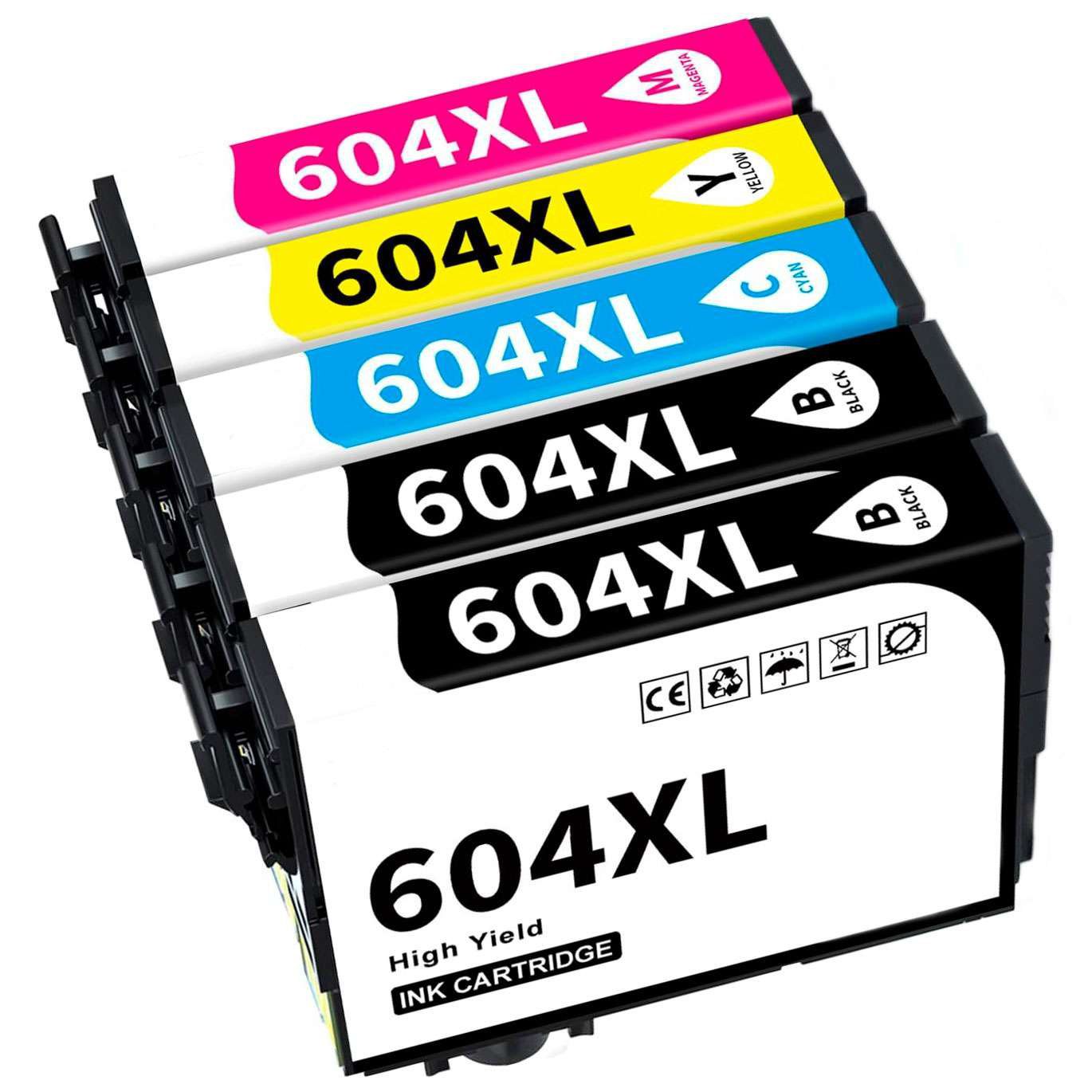 Conjunto 5 Tinteiros Epson 604 XL Compatíveis