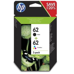 MultiPack 2 Tinteiros HP 62 Preto/Tri-color Originais N9J71AE