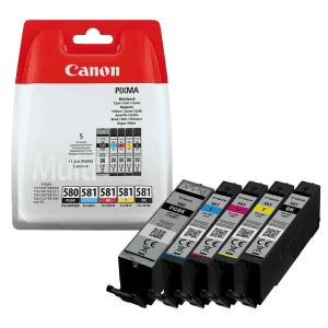 Multipack 5 Tinteiros Canon Originais PGI-580 / CLI-581 (2078C005)